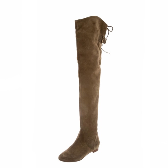Chloe Shoes - Chloe Olive Green Over The Knee Boot